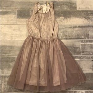 Champagne colored tulle dress